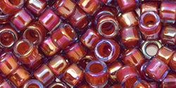 cc1824 - AIKO Toho Beads 11/0 tube Orange-Lined Alexandrite Rainbow (2g)