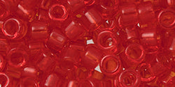 cc5B - AIKO Toho Beads 11/0 tube Transparent Siam Ruby (2g)