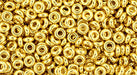 cc712 - toho half round 6/0- 4mm Metallic 24K Gold Plated (5g)