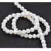 Round bead natural white shell 6mm (1strand - 39cm)