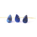 Lapis lazuli drop bead pendant 10x5.5x4mm - Hole: 0.7mm (3)