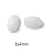 Oval cabochon White jade 6x4mm (2)