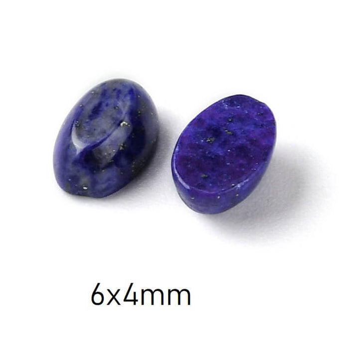 Oval cabochon lapis lazuli 6x4mm (2)