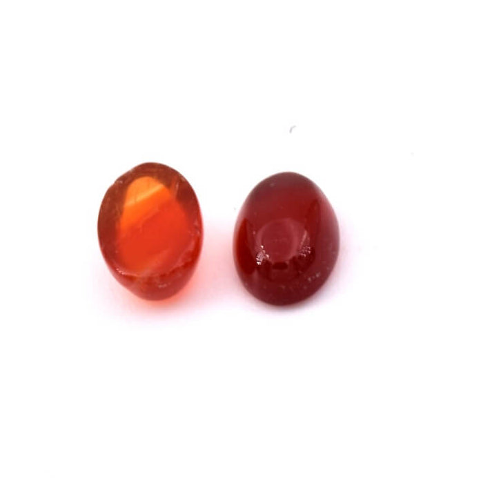 Oval cabochon in red agate 6x4mm (2)