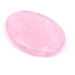 Oval rose quartz pebble pendant 41x33mm - Hole: 2mm (1)