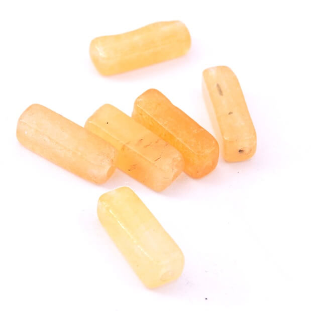 Yellow aventurine rectangle bead 13x4mm hole: 1mm (6)