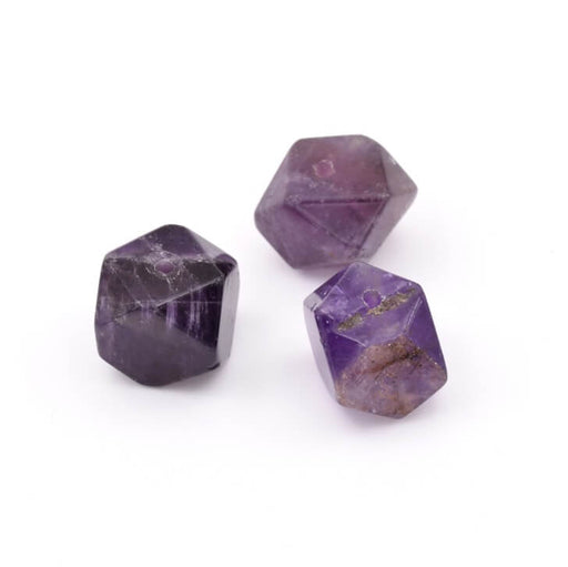 Buy Natural Amethyst polygon beads 8-10x10mm - Hole: 1mm (3)