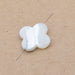 Natural white shell bead clover 14mm - hole: 0.8mm (2)