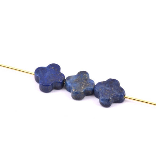 Buy Lapis lazuli clover bead 8mm - hole: 0.8mm (3)