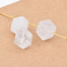 Quartz crystal polygon beads 8-10x10mm - Hole: 1mm (3)