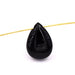 Black onyx drop pendant 18x13mm - Hole: 1mm (1)