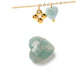 Faceted heart-shaped bead amazonite 8mm - hole: 1mm (1)