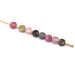 Tourmaline faceted flat round bead 4mm - Hole: 0.8mm (10)