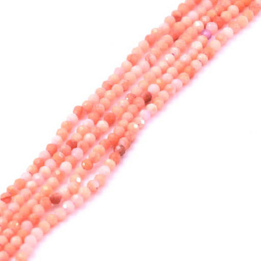 Pink Aventurine faceted round bead 2mm - 2.5mm (1 strand-40cm)