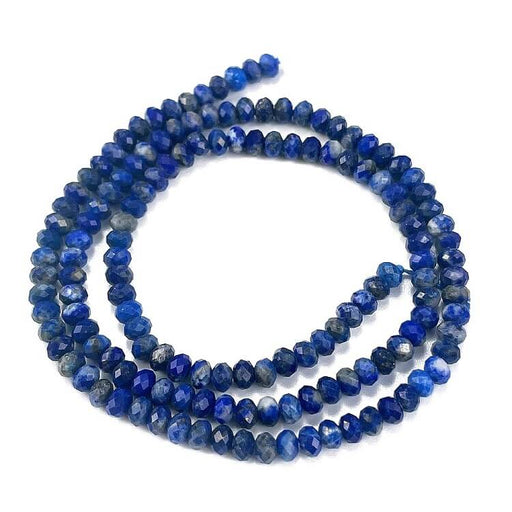 Buy Lapis lazuli faceted rondelle bead 3.5-4x2.5-3mm (1 Strand-38cm)