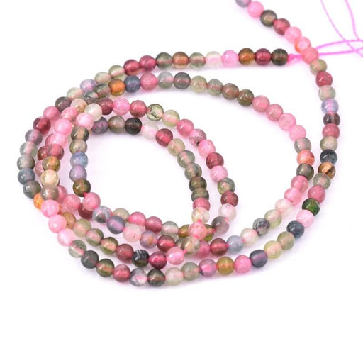 Buy Round Tourmaline bead 2-2.5mm - hole 0.5mm (1 Strand-38cm)