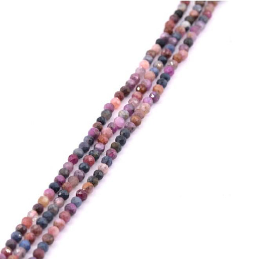 Buy Faceted round bead Corundum Ruby Sapphire 3mm (1 strand: 38cm)