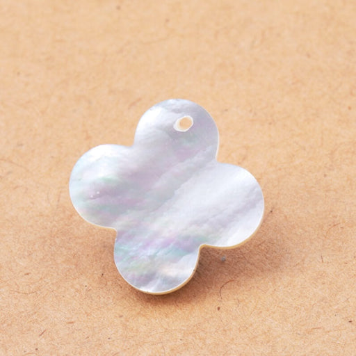 Buy Shell pendant clover cross shape 18mm - hole: 1mm (1)