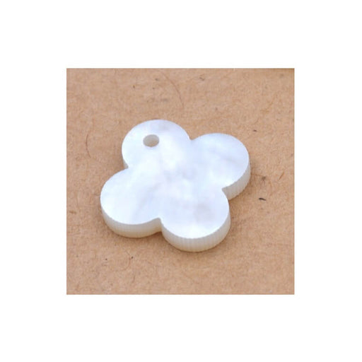 Buy Shell pendant clover cross shape 13mm - hole: 1mm (1)