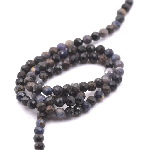 Buy Round faceted bead corundum natural sapphire 3.5mm (1 Strand-38cm)