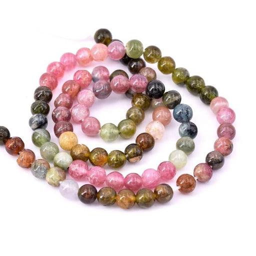 Buy Tourmaline round bead 4.5mm - hole 0.5mm (1 Strand-33cm)