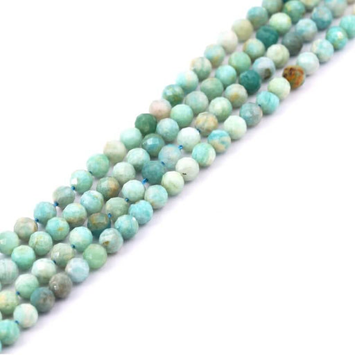 Buy Amazonite faceted rondelle beads 4.5mm (1 Strand: 37cm)