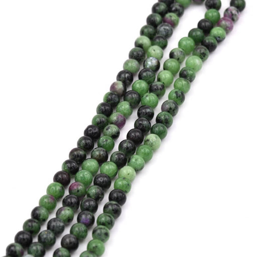 Buy Natural ruby zoisite round bead South Africa 4mm (1)