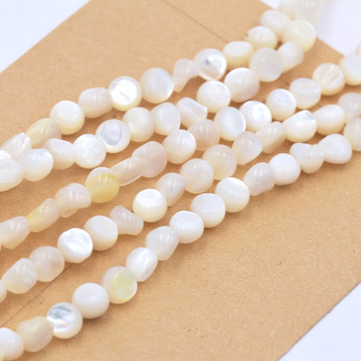 Buy Natural shell nugget beads 6x4~5mm (1strand-39cm)