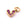 Beads wholesaler Heart pendant and fuchsia zircon Golden brass 7mm and ring -Hole: 1.5mm (1)