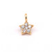 Star charm pendant paved with crystal zircon Gold metal 8x5mm (1)