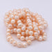 Baroque fresh water pearl necklace potatoe creamrose 8mm - length 116cm (1)