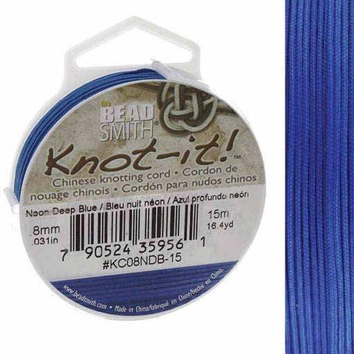 Buy Braided nylon wire cord - 0.8mm - Royal blue - 15m spool (1)