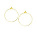 Hoop Earrings pendant Golden Plated Brass 25mm (2)