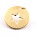 Pendant Round Hollow Star in Golden Brass - 27mm (1) sold with jump ring