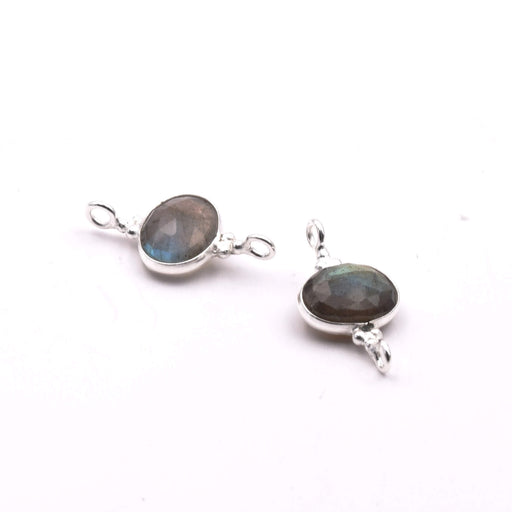 Buy Connector oval Labradorite Set with silver 925 8x6mm (1)