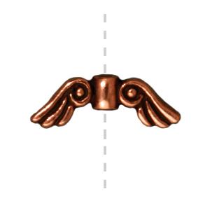 Buy Angel wings bead metal antique copper plated 14mm (1)