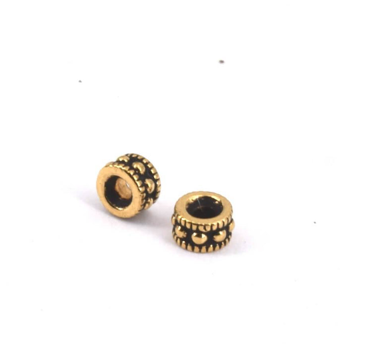 Beads Heishi antique Gold 4x2mm