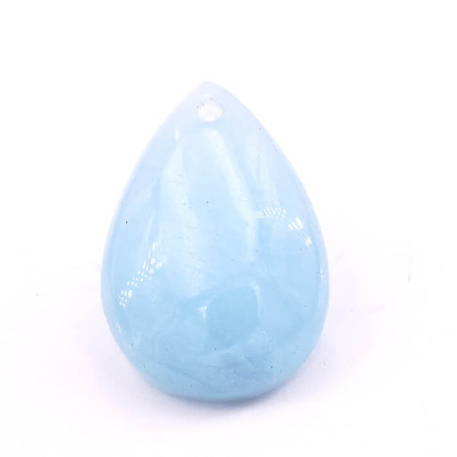 Drop Pendant Aquamarine 20-22x11-15x6mm - Hole: 1.2mm (1)