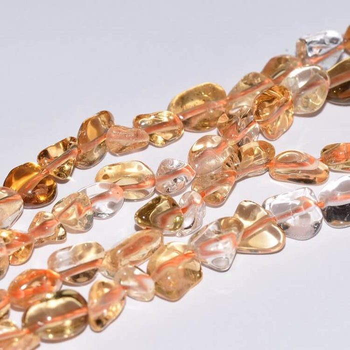 Nugget Beads Citrine - 5-10x4-6mm - Hole 0.7mm (1 Strand 40cm)