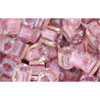 cc267 - Toho cube beads 4mm crystal/rose gold lined (10g)