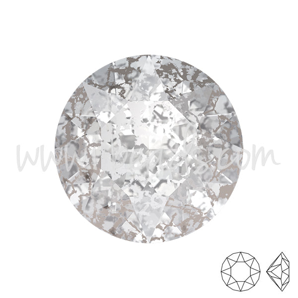 Swarovski 1088 xirius chaton crystal silver patina effect 6mm-ss29 (6)