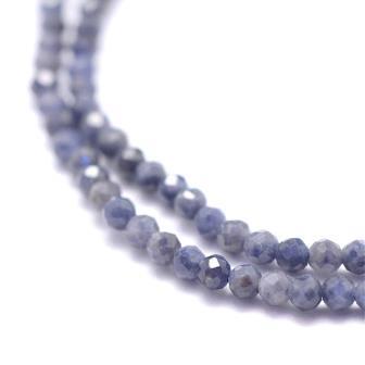 Sapphire, Raw,AA faceted Beads Strand, 2mmx0,5-Grade A-178pcs/strand(1)