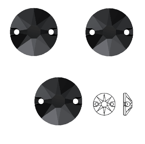 Swarovski Flatback Crystals, Skull, No-Hotfix, Style 2856