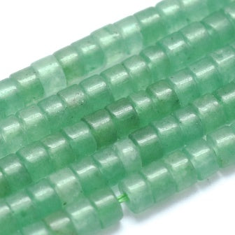 Heishi beads Green Aventurine 3x2mm -20 beads (Sold per 20)