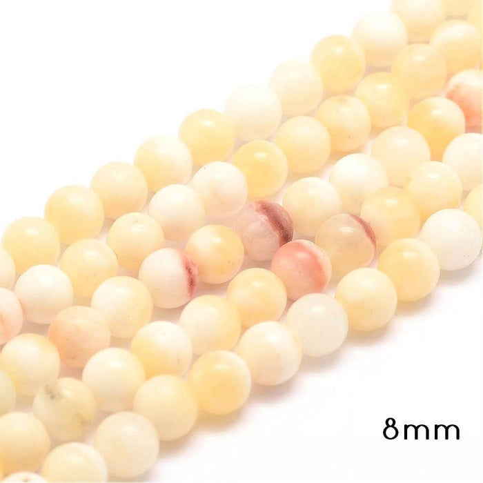 Natural Honey Jade round Beads per strand, 8mm, Hole: 1mm; about 48pcs/strand (1)