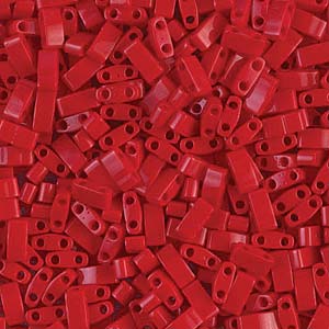 Buy cc408 -Miyuki HALF tila beads Mate op Red AB 2.5mm (35 beads)